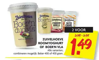 Dekamarkt Zuivelhoeve Roomyoghurt Of Boer'n Vla aanbieding