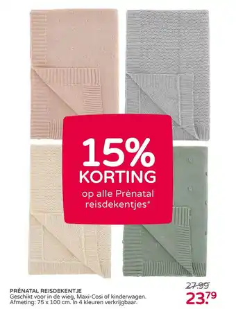 Prenatal Prénatal Reisdekentje 15% Korting aanbieding