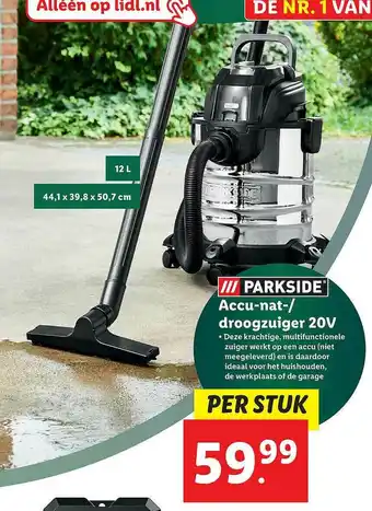 Lidl Parkside Accu-Nat-- Droogzuiger 20V aanbieding