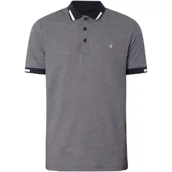 Spartoo Polo shirt korte mouw farah lonnie jacquard poloshirt aanbieding