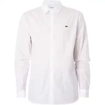 Spartoo Overhemd lange mouw lacoste slim fit overhemd aanbieding