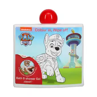 Spartoo Shampoos nickelodeon paw patrol coloring shower gel 250 ml + 2 potloden aanbieding