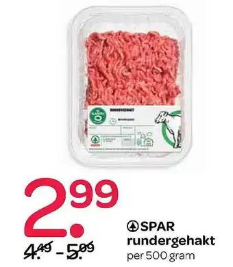 Spar Spar Rundergehakt 500g aanbieding