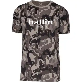 Spartoo T-shirt korte mouw ballin est. 2013 grijs camouflage shirt aanbieding