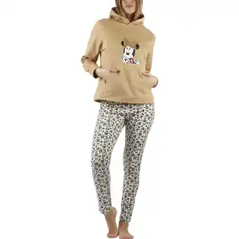 Spartoo Pyjama's / nachthemden admas pyjama outfit broek met capuchon top minnie leopardo disney aanbieding