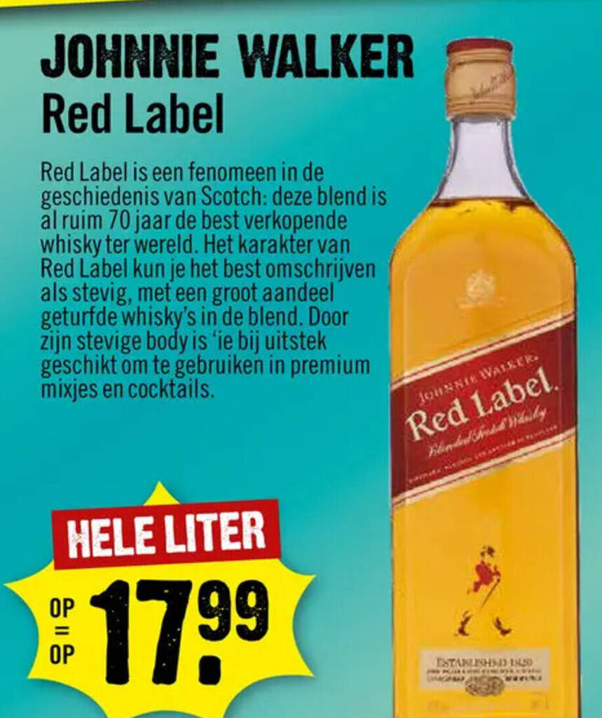 JOHNNIE WALKER Red Label aanbieding bij Dirck 3
