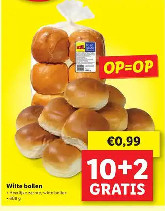 Lidl Witte bollen 600g aanbieding