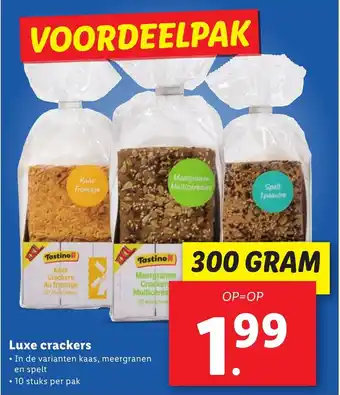 Lidl Luxe crackers 300g aanbieding