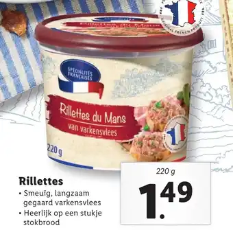 Lidl Rillettes 220g aanbieding