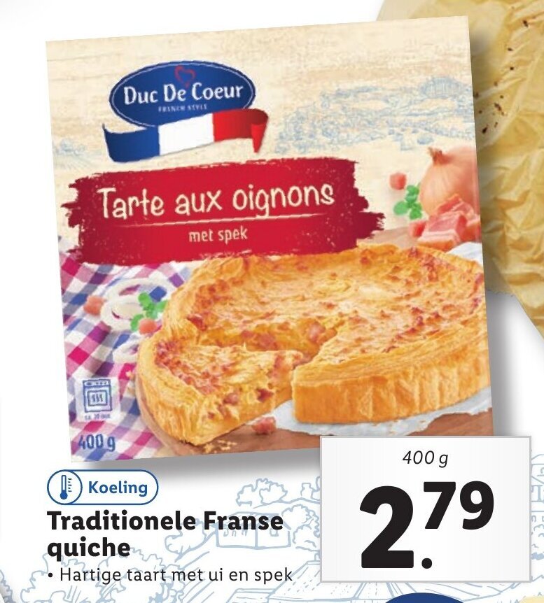 Traditonale franse quiche 400g aanbieding bij Lidl