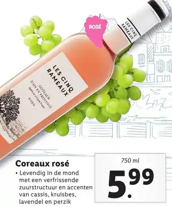 Lidl Coreaux rose 750ml aanbieding