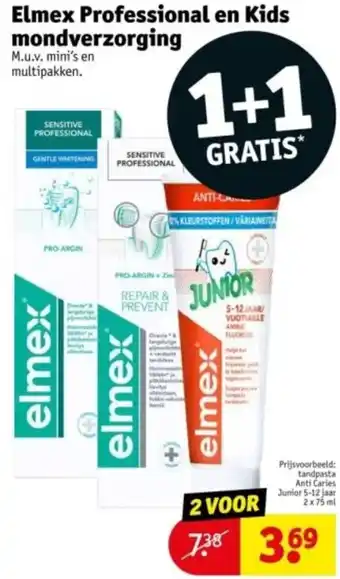 Kruidvat Elmex Professional en Kids mondverzorging aanbieding