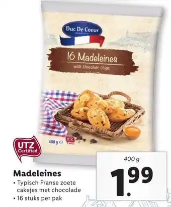 Lidl Madeleines 400g aanbieding