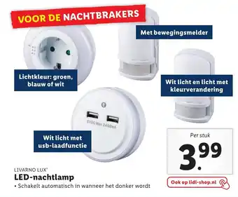 Lidl LED-nachtlamp aanbieding