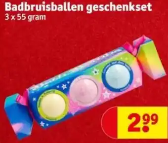 Kruidvat Badbruisballen geschenkset 3 x 55 gram aanbieding