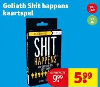 Kruidvat Goliath Shit happens kaartspel aanbieding