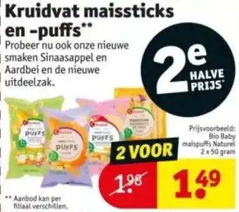 Kruidvat Kruidvat maissticks en -puffs aanbieding