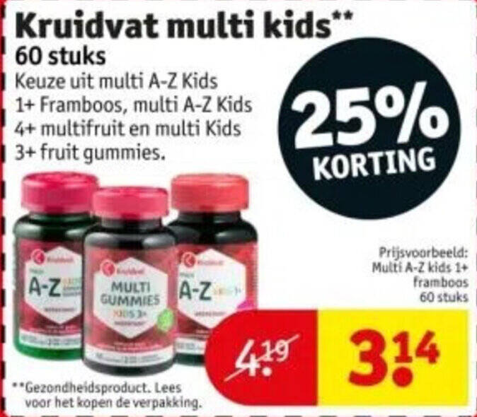 Kruidvat multi kids aanbieding bij Kruidvat