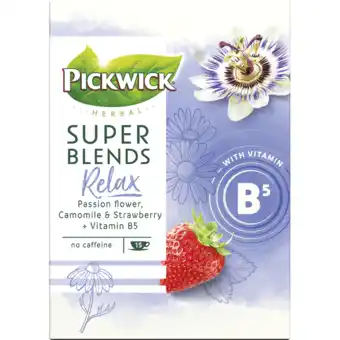 Jumbo Pickwick herbal super blends relax kruidenthee 15 stuks aanbieding