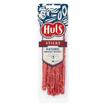 Jumbo Huls sticks naturel droge worst 62, 5g aanbieding