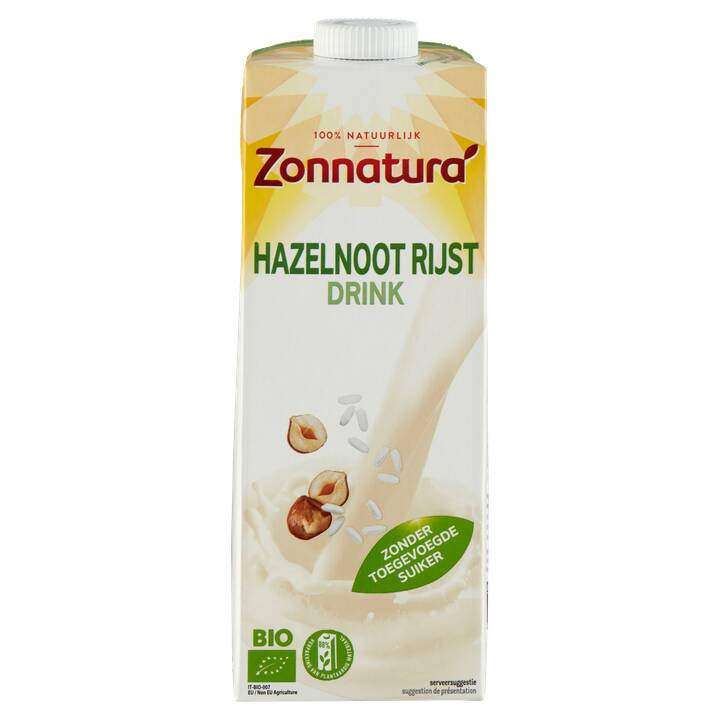 Zonnatura bio hazelnoot rijst drink 1l aanbieding bij Jumbo