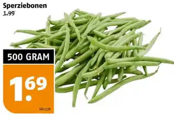 Poiesz Sperziebonen 500g aanbieding