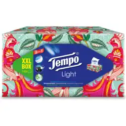 Jumbo Tempo light doekjes 3-laags xxl box 140 stuks aanbieding