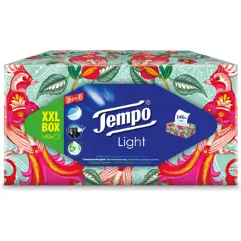 Jumbo Tempo light doekjes 3-laags xxl box 140 stuks aanbieding