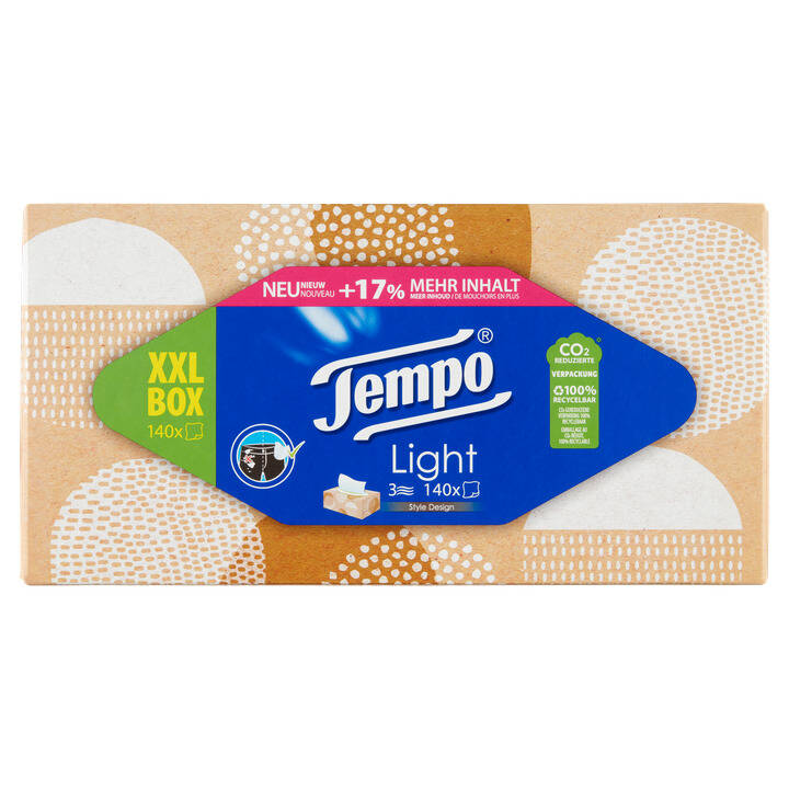 Tempo light doekjes 3laags xxl box 140 stuks aanbieding bij Jumbo