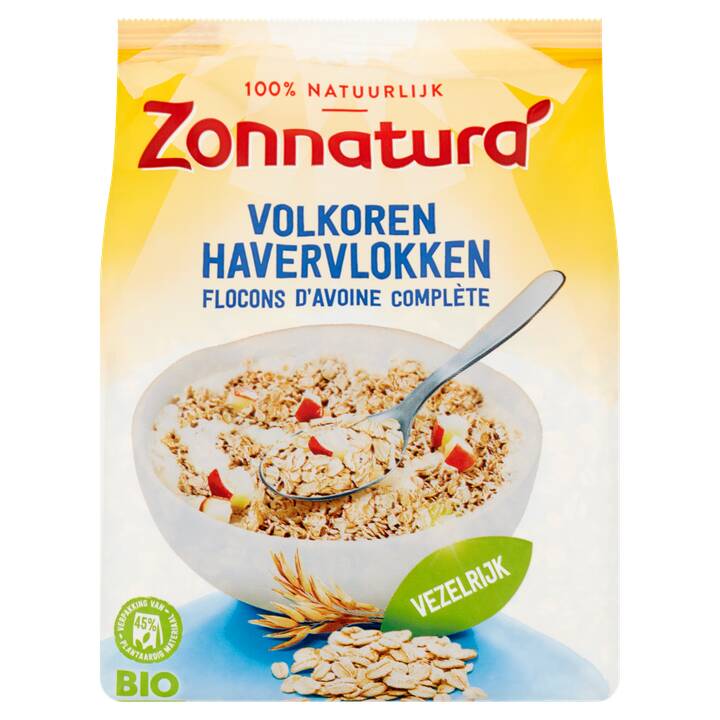 Zonnatura bio volkoren havervlokken 500g aanbieding bij Jumbo