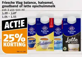 Poiesz Friesche Vlag balance, halvamel, goudband of latte opschuimmelk aanbieding