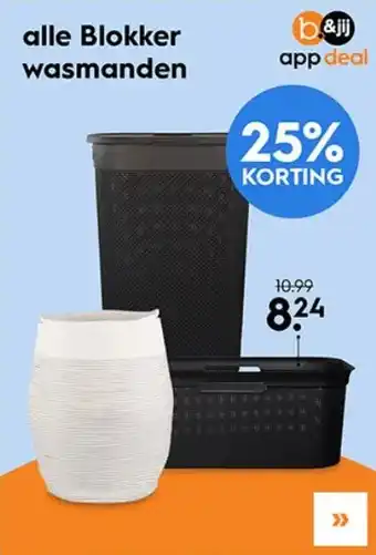 Blokker Alle blokker wasmanden aanbieding