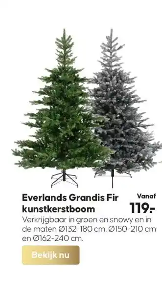 Boerenbond Everlands grandis fir kunstkerstboom aanbieding