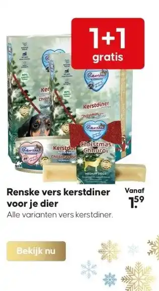 Boerenbond Renske vers kerstdiner voor je dier aanbieding