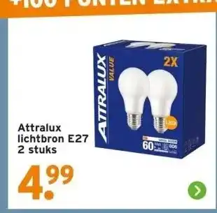 GAMMA Attralux lichtbron e27 2 stuks aanbieding