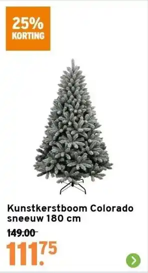 GAMMA Kunstkerstboom colorado sneeuw 180 cm aanbieding