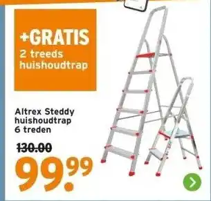 GAMMA Altrex steddy huishoudtrap 6 treden aanbieding