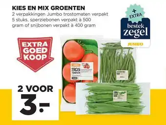 Jumbo Kies En Mix Groenten : Jumbo Trostomaten, Sperziebonen, Snijbonen aanbieding