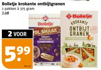 Poiesz Bolletje krokante ontbijtgranen 2 pakken à 375 gram aanbieding