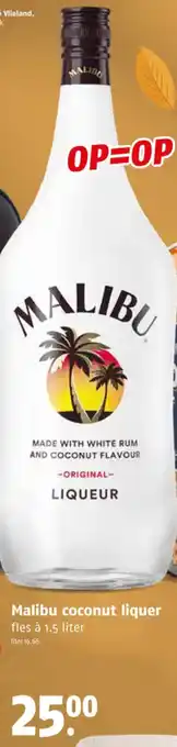 Poiesz Malibu coconut liquer fles à 1.5 liter aanbieding