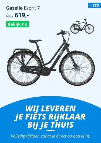 Mantel Gazelle Esprit 7 Fiets aanbieding