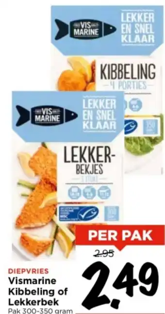 Vomar Voordeelmarkt DIEPVRIES Vismarine Kibbeling of Lekkerbek Pak 300-350 gram aanbieding