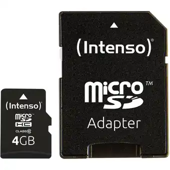 Conrad Intenso high performance microsdhc-kaart 4 gb class 10 incl. sd-adapter aanbieding