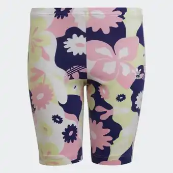 Adidas Adidas allover flower print fietsshort aanbieding