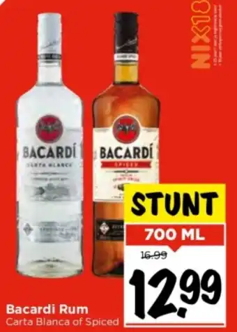 Vomar Voordeelmarkt Bacardi Rum 700 ml aanbieding