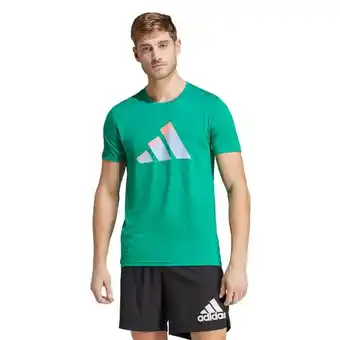 All4running Adidas run icons 3 bar t-shirt heren aanbieding