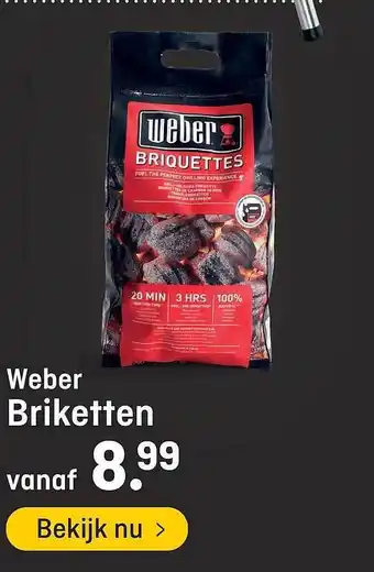 Hubo Weber Briketten aanbieding