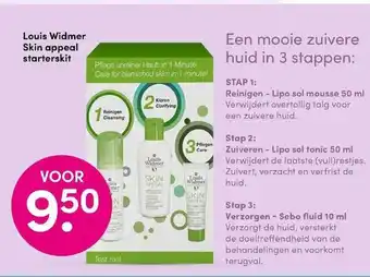 DA Louis Widmer Skin Appeal Starterskit aanbieding