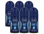 De Online Drogist Nivea men dry fresh deodorant roll-on multiverpakking 6x50ml aanbieding
