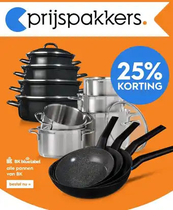 Blokker BK Blue Label - alle pannen 25% KORTING! aanbieding